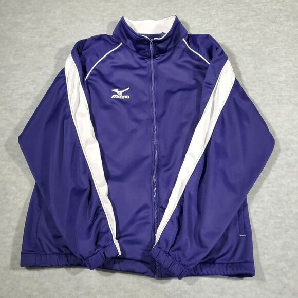 Mizuno Jacket Womens Large Purple Athletic Training Casual Performance Full Zip - Picture 1 of 7